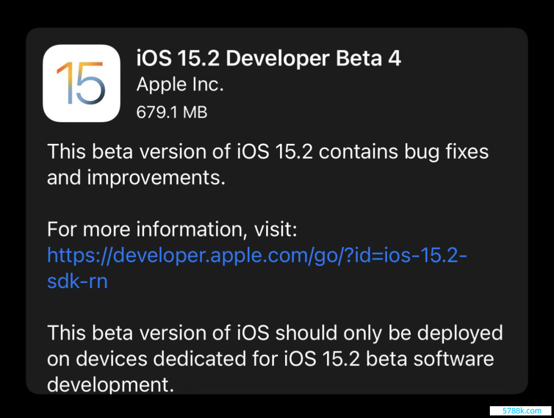 iOS15.2 Beta4 终于更新！诞生上个版块严重问题