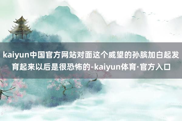 kaiyun中国官方网站对面这个威望的孙膑加白起发育起来以后是很恐怖的-kaiyun体育·官方入口