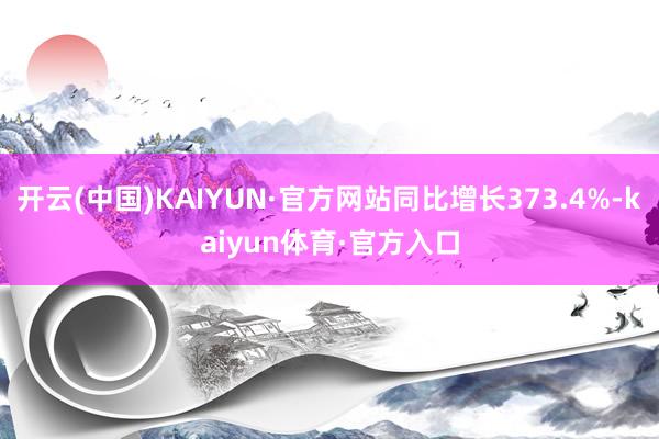 开云(中国)KAIYUN·官方网站同比增长373.4%-kaiyun体育·官方入口