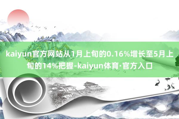 kaiyun官方网站从1月上旬的0.16%增长至5月上旬的14%把握-kaiyun体育·官方入口