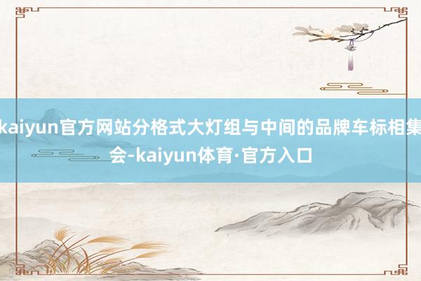 kaiyun官方网站分格式大灯组与中间的品牌车标相集会-kaiyun体育·官方入口