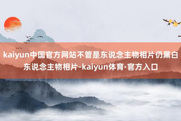 kaiyun中国官方网站不管是东说念主物相片仍黑白东说念主物相片-kaiyun体育·官方入口