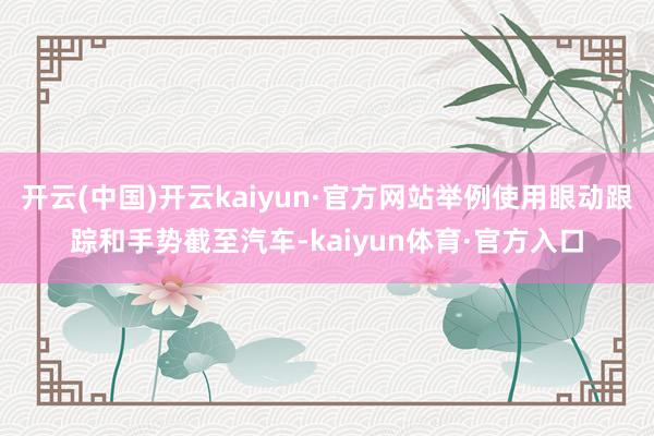 开云(中国)开云kaiyun·官方网站举例使用眼动跟踪和手势截至汽车-kaiyun体育·官方入口