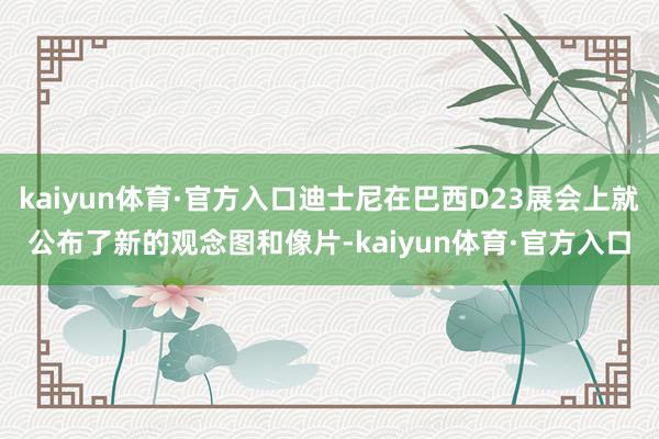 kaiyun体育·官方入口迪士尼在巴西D23展会上就公布了新的观念图和像片-kaiyun体育·官方入口